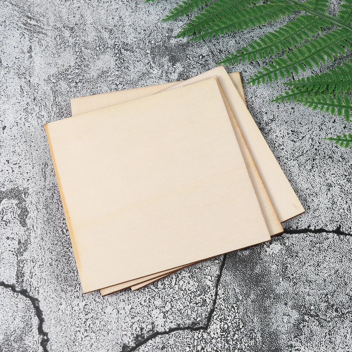 

20pcs Laser Cut Wood Slices Square Shape Unfinished Natural Diy Wooden Craft Pendant For Home Wedding Holiday Decor Crafts