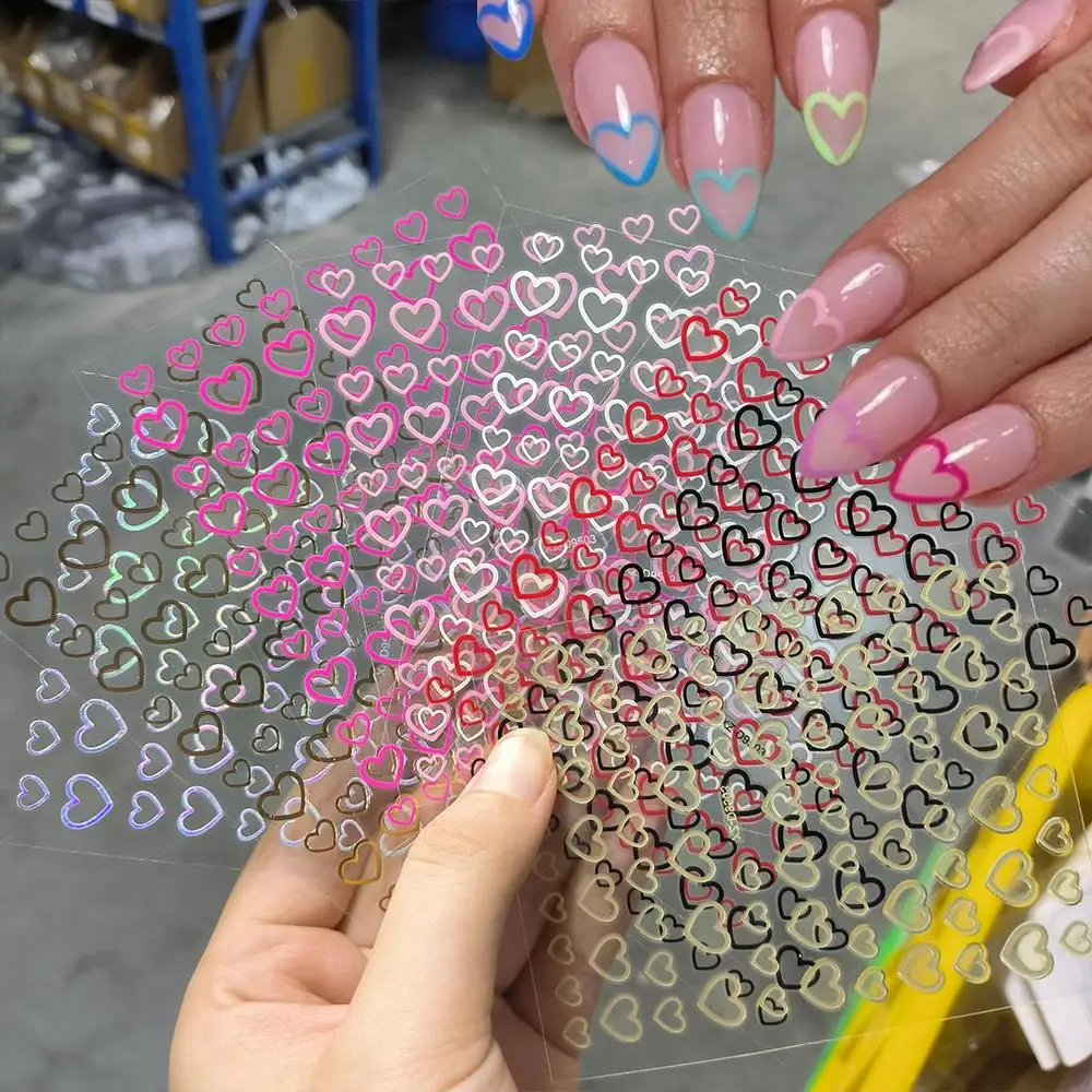 8Colors/Set 3D Y2K Star Nail Stickers Irregular Four-pointed Stars Self-adhesive Nail Decals Self-Adhesive Nails Decor Sliders 1