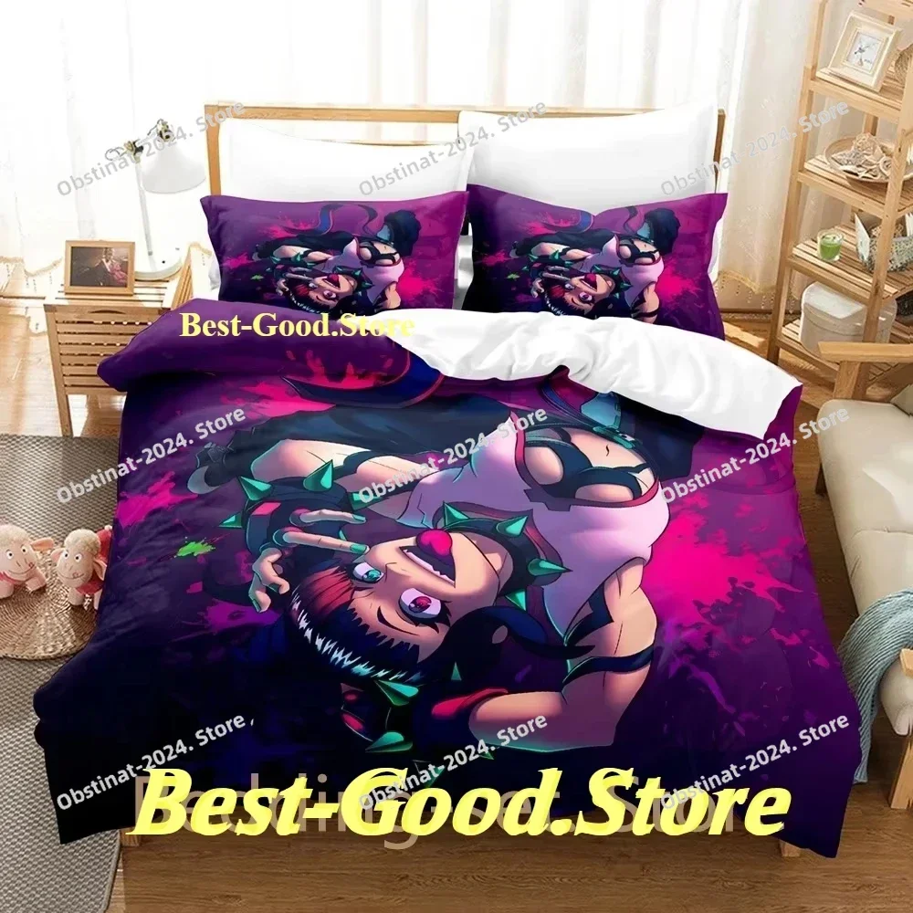 

2024 Hip Hop Game Juri Han Bedding Set Cartoon Anime three-piece set Adult Kid Bedroom Duvetcover Sets 3D Kawaii أطقم لحاف