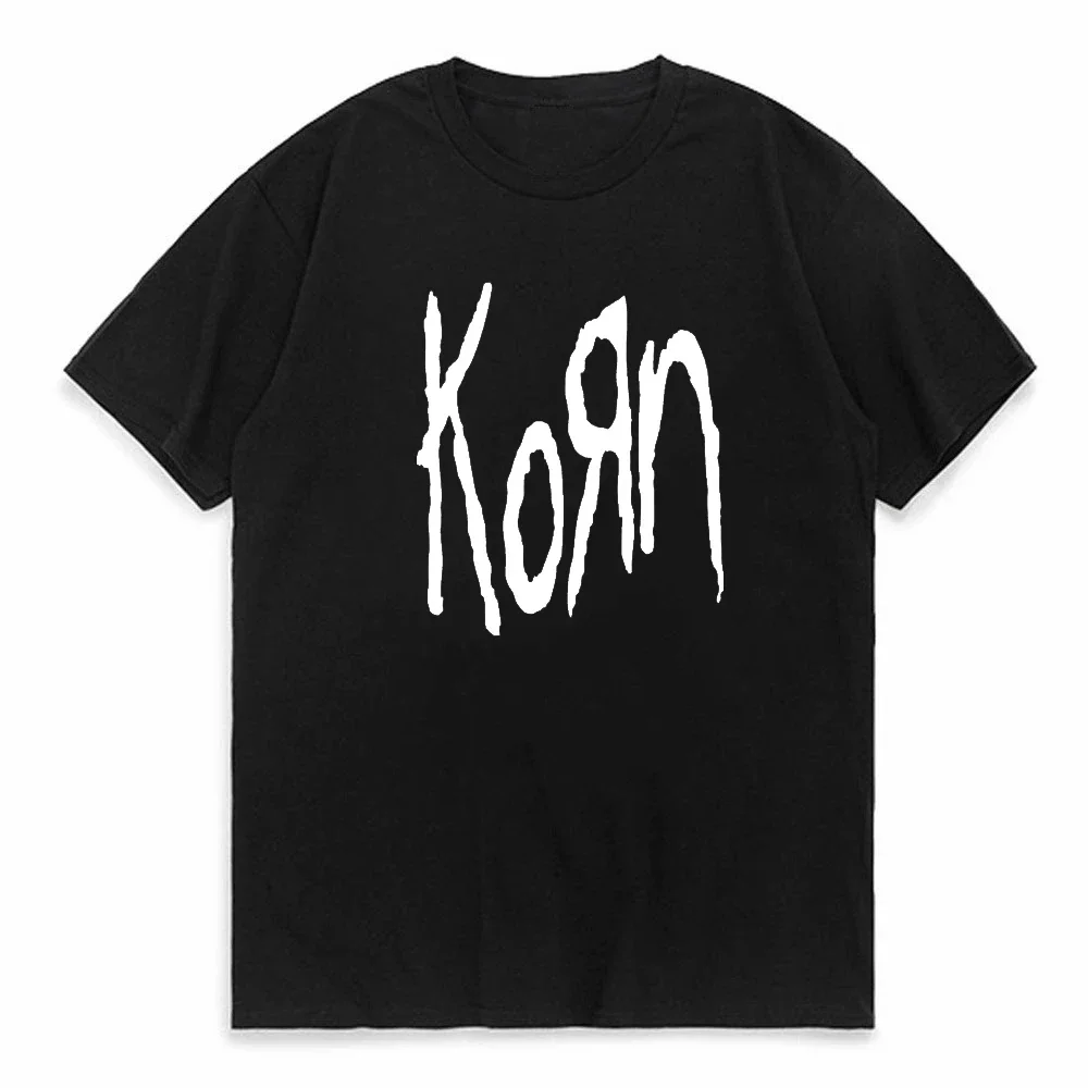 Korn Music Concert Rock Band T Shirt Men's Vintage Metal Gothic T-Shirt Korn World Tour Short Sleeve T Shirts