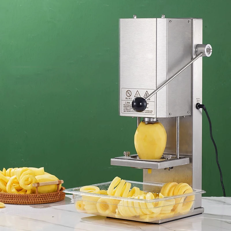 

Commercial Electric French Fries Machine Automatic Curly Fries Maker Stainless Steel Food Processor 3-10MM