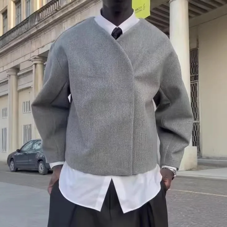 Autumn 2026 New Woolen Cardigan Jacket Design Men