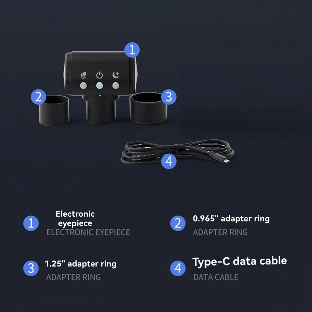 B74A New 2.4GHZ 2 Million Pixels Microscope Astronomical Telescope HD Electronic Eyepiece Photo Recording WiFi Phone Computer
