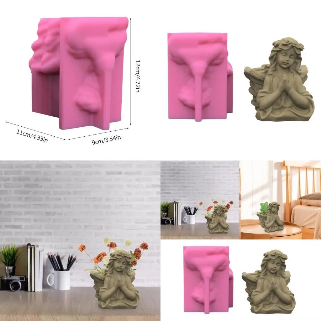 

P9FE Flowerpot Dish Storage Mold Trinket Dish Tray Tool DIY Home Decor Handmade Mold