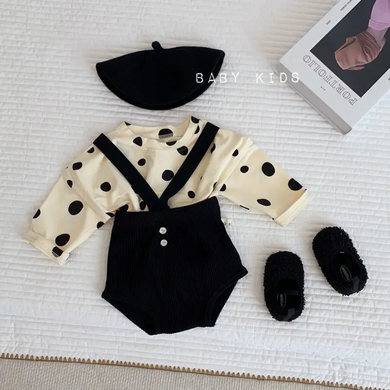 

Summer Polka Dot Shirt Girls suspender For Babies Baby Girl Clothes Newborn Baby Girl Pants Clothes