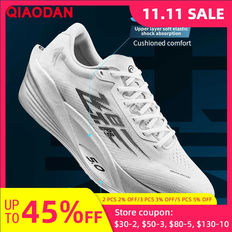 

QIAODAN Feiying PB5.0 Men's Winter Full Carbon Board Sneakers 2025 Professional Marathon Racing Race Running Shoes QDB023254299