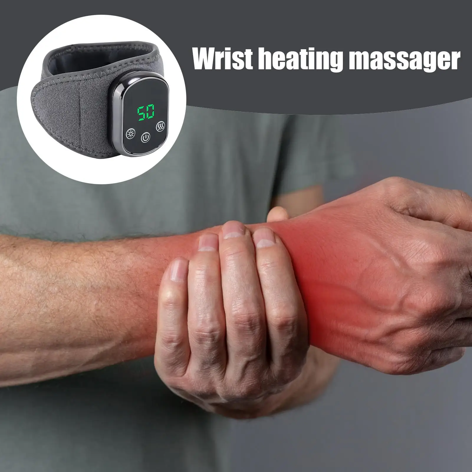 Heated Wrist Brace Warmers With 3 Vibration Modes Cordless Wrist Heating Pad Wrap For Women Elbow Knee Ankle Arm Leg Work
