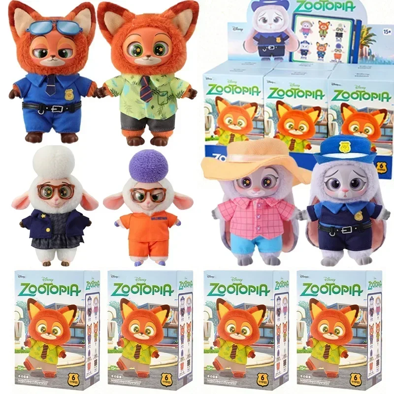 &%NEW Zootopia Vinyl Series Blind Box Cute Cartoon Character Vinyl Plush Bag Pendant Toy Doll Mystery Trendy Christmas Gift