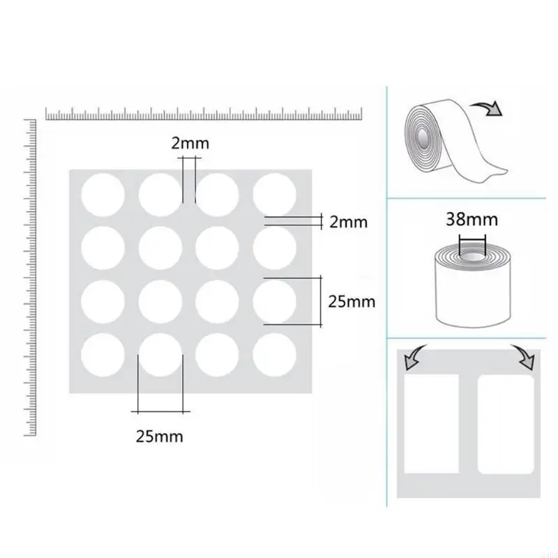 

Круглая белая кодирующая наклейка в виде круга, шт., инвентарные этикетки, плавно записываемые поверхности, клей для 24BB