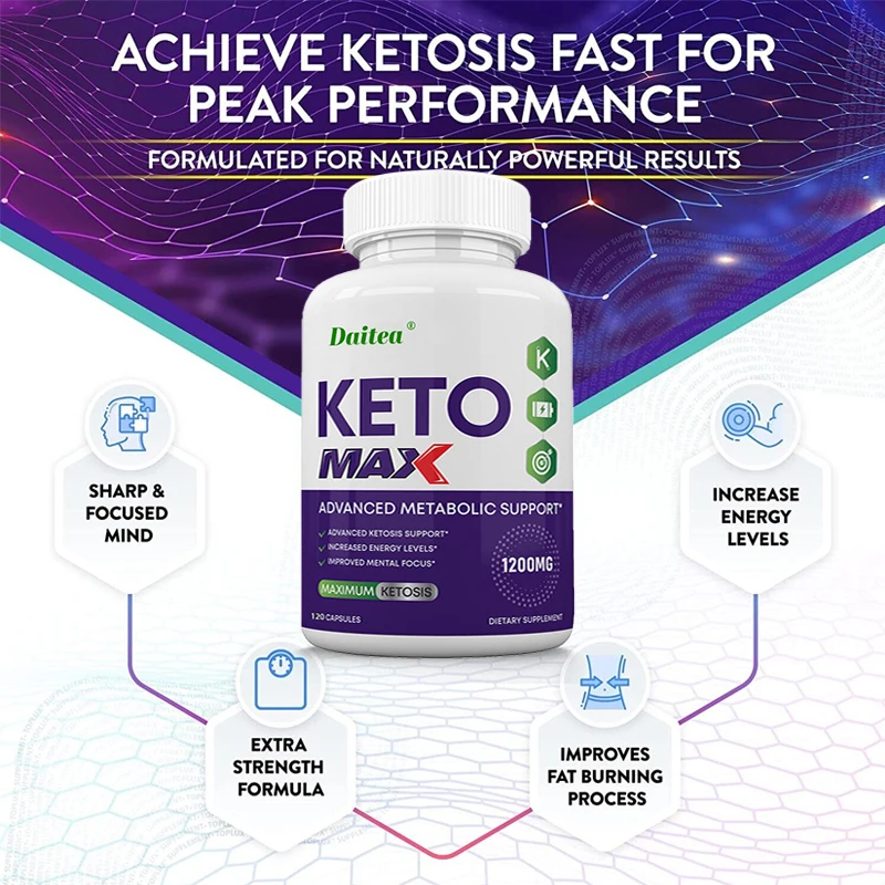 Daitea Keto Advanced Ketogenic Supplement Men Women Ketosis Support - Fat Burning Capsules