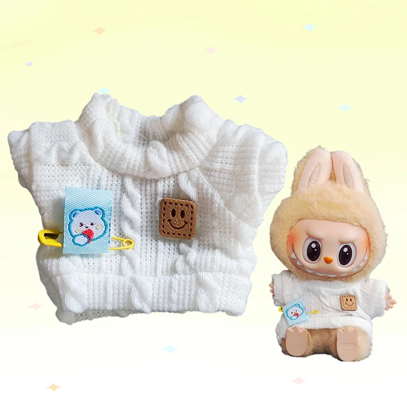 For 17cm Labubus Mini Doll Clothes Outfit Hat Clothes Shoes Labubu II Doll Accessories Cultivate Sitting Party Game Toys