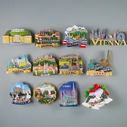 Europe Austria Vienna fridge magnets refrigerator stickers city tourism souvenirs 3D handmade decoration collection gifts