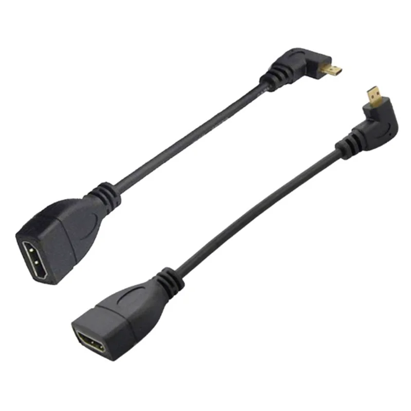 Angled Micro HDMI to HDMI Adapter Cable, 2Pack 6