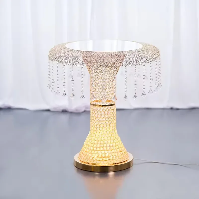 JINPENG Crystal Cake Stand for Wedding Party Decor European Style Birthday Table Display 2026 New Design Elegant Dessert