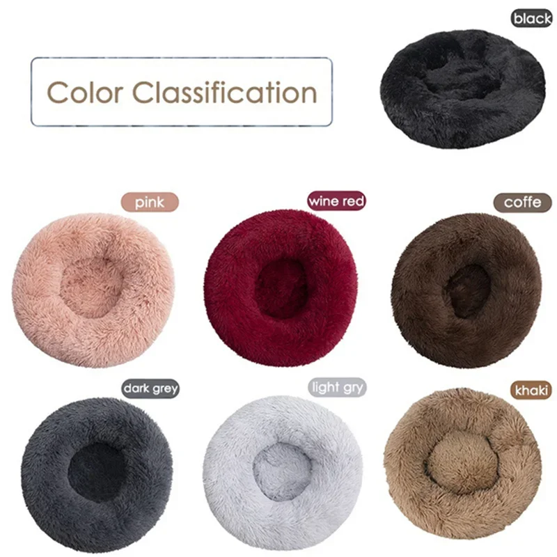 Super Soft Dog Bed Plush Cat Mat Dog Beds For Large Dogs Bed Labradors House Round Cushion Pet Product Accessories