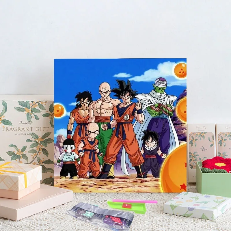 Neue Heiße Verkauf 20x20 Cartoon Anime Dragon Ball Diamant Malerei Handgemachte DIY Diamant Aufkleber Dekoration Malerei