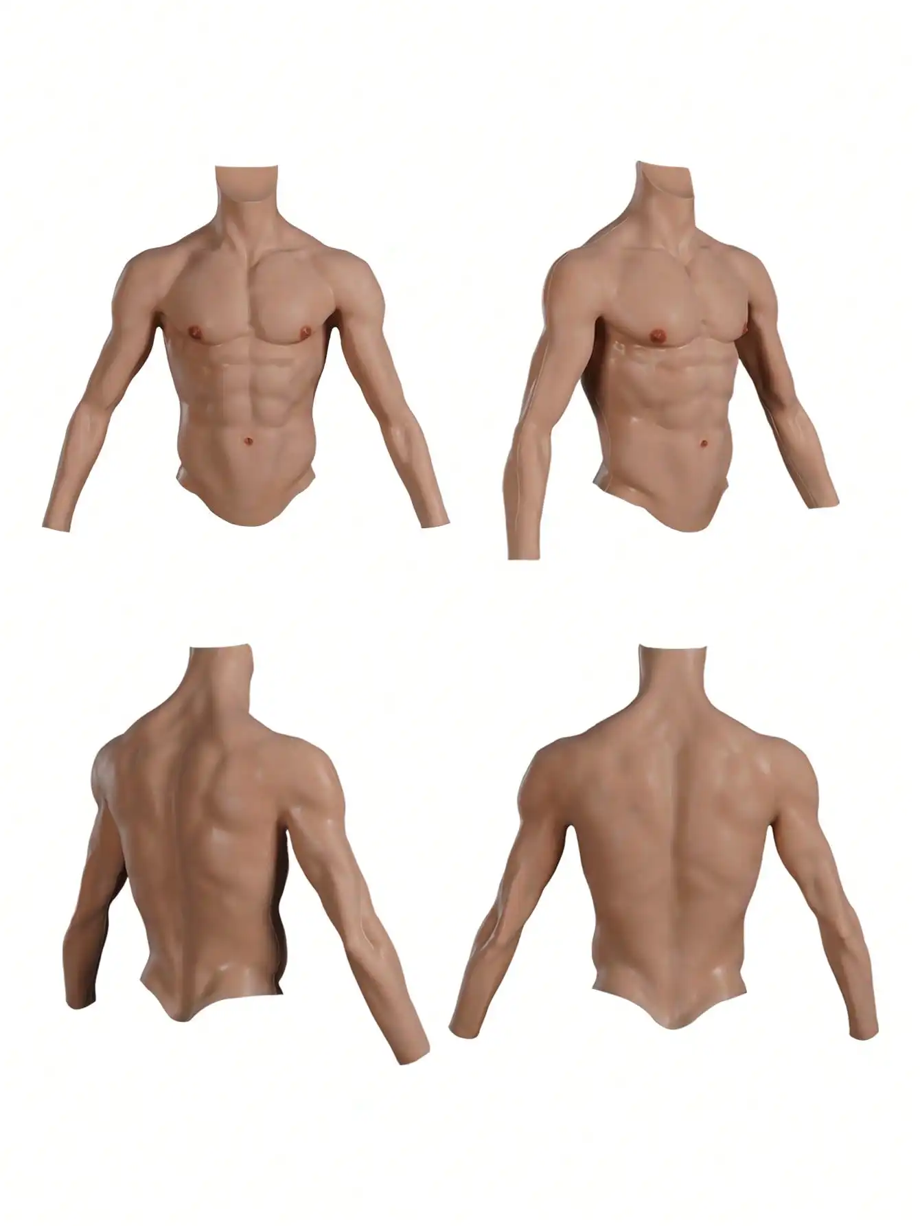 1pc Upgraded Natural Connect Arms Muscle Suit Realistic Texture Distinct Abdominal Muscles, Simulated Blood Vessels Veins