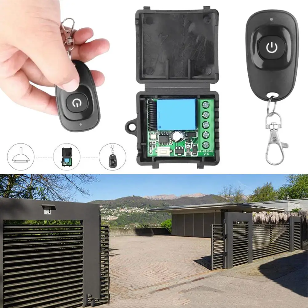 433Mhz Universal Wireless Remote Control Switch DC 12V 1CH RF Relay Receiver Module, EV1527 Learning Code Remote Switch