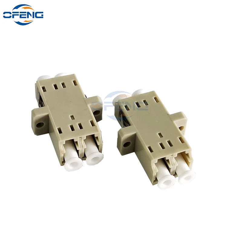 LC TO LC Gigabit Duplex FTTH Fiber Optic Coupler Gray Multimode Gigabit One Iron Hybri Type adapter Connector LC UPC customized