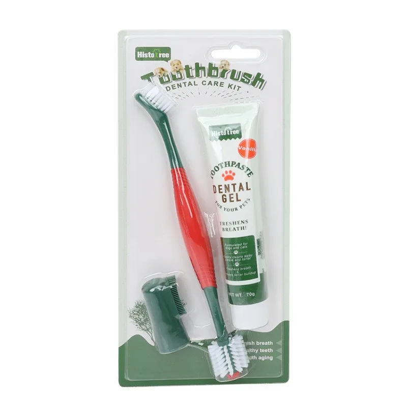 Universal Pet Dental Cleaning Kit Dog Toothbrush Toothpaste Kit Effective Plaque Tartar Removal Pet Gum Health Care Cleaning Too