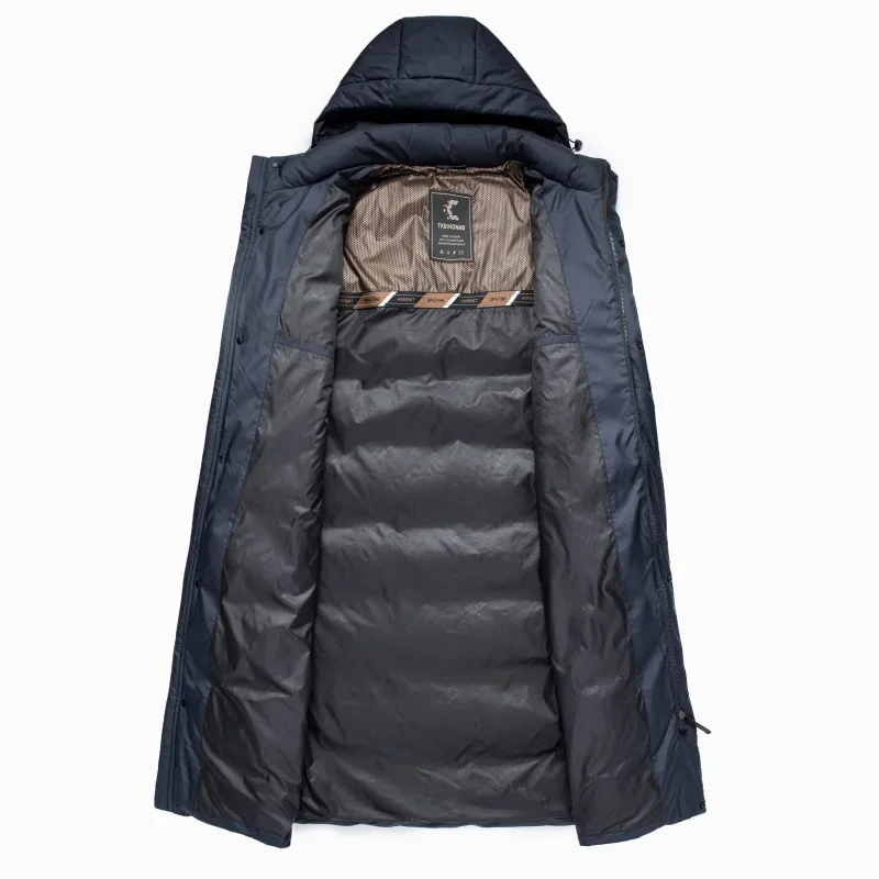 Designer Clothes Men Luxury Long Down Jacket Man Removable Hood Duck Male Padding Lightweight Padded Jackets Winter Coat