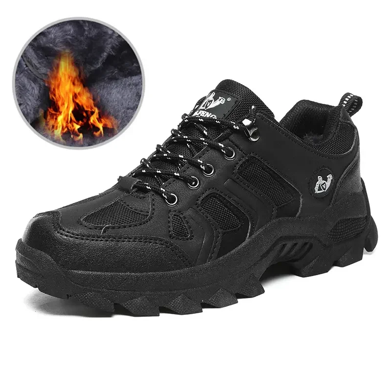 Hiking Shoes Men Outdoor Hiking Boots Men's Non-Slip Hiking Men's Shoes Fleece-Lined Snow Cotton Running Sneakers Free Shipping