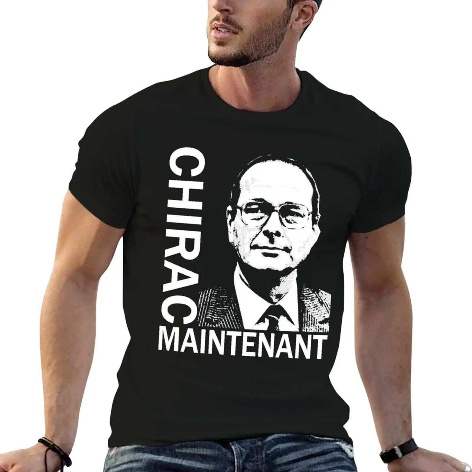 Jacques Chirac T-Shirt Creative Graphic Tee Shirt