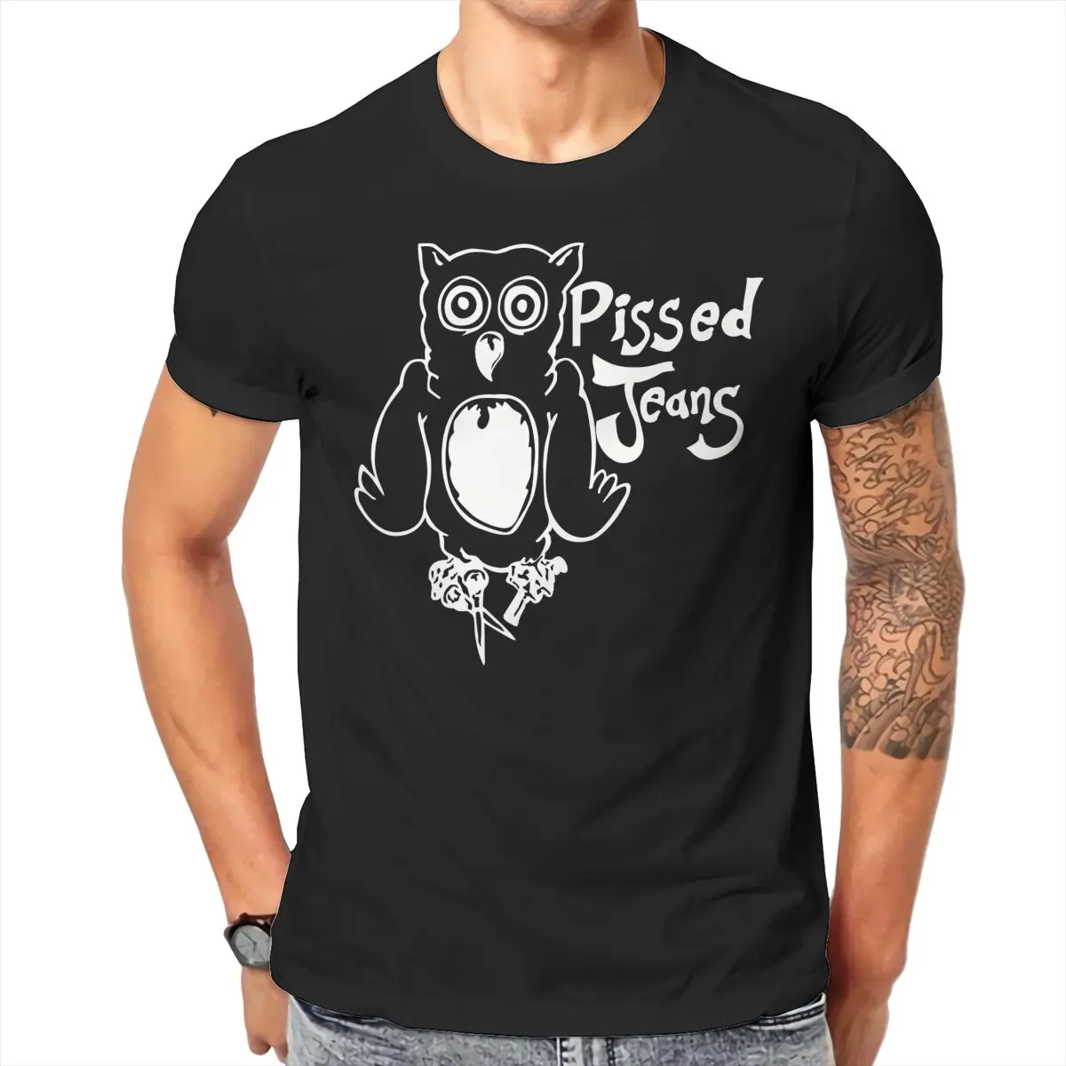 Pissed Jean Unique TShirt Funy Owl Comfortable Hip Hop Gift Clothes  T Shirt Short Sleeve