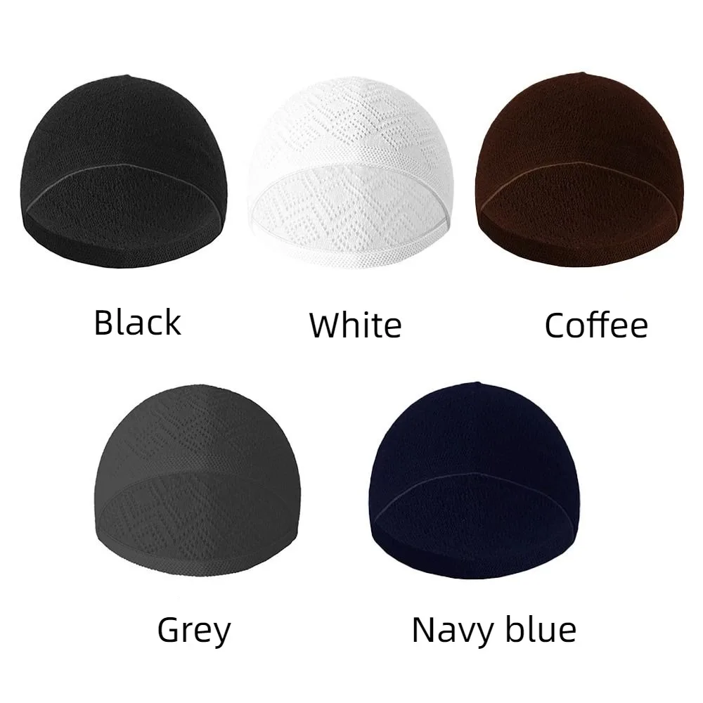 Muslim Men Prayer Hats Unisex Winter Warm Knitted Beanie Cap Islam Jewish India Caps Musulman Arab Men's Kippah Homme Hat