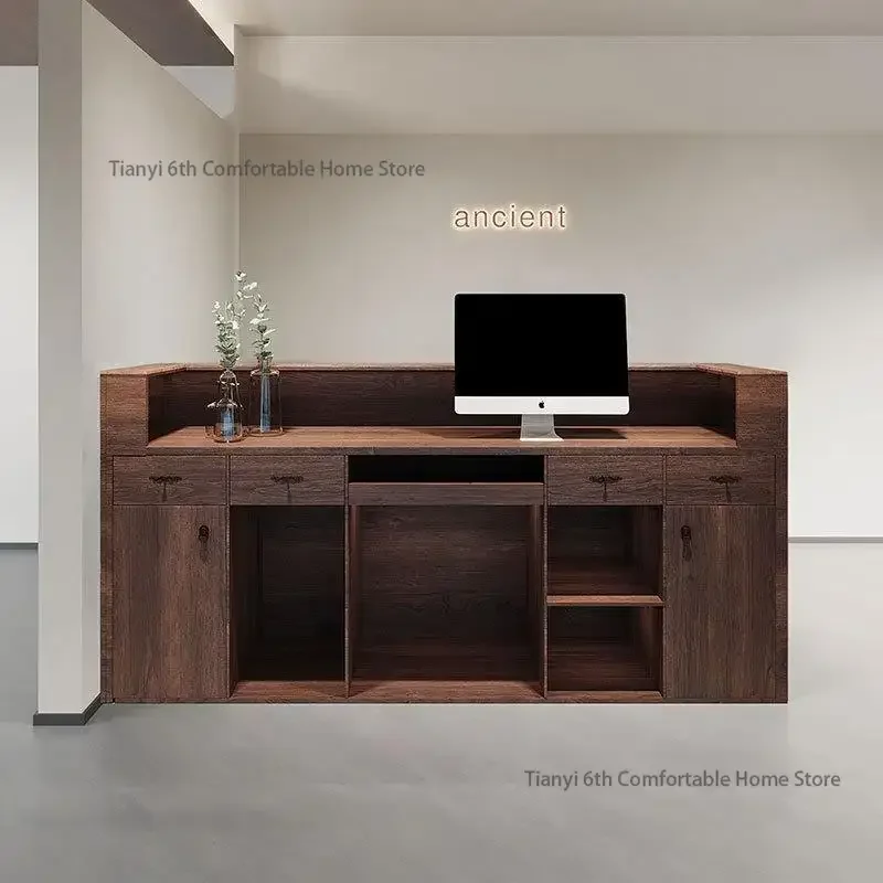 Italian Design Business Reception Desks Checkout Counter Modern Cashier Reception Desks Shop Luxury Office Furniture Kassa LLRD