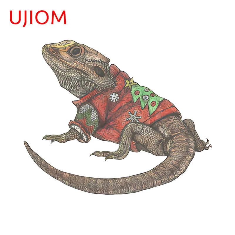 UJIOM 13cm X 10.7cm Bearded Dragon Creative Wall Sticker Cool Animal Wallpapers Decoration Decal  Personality Living Room Murals