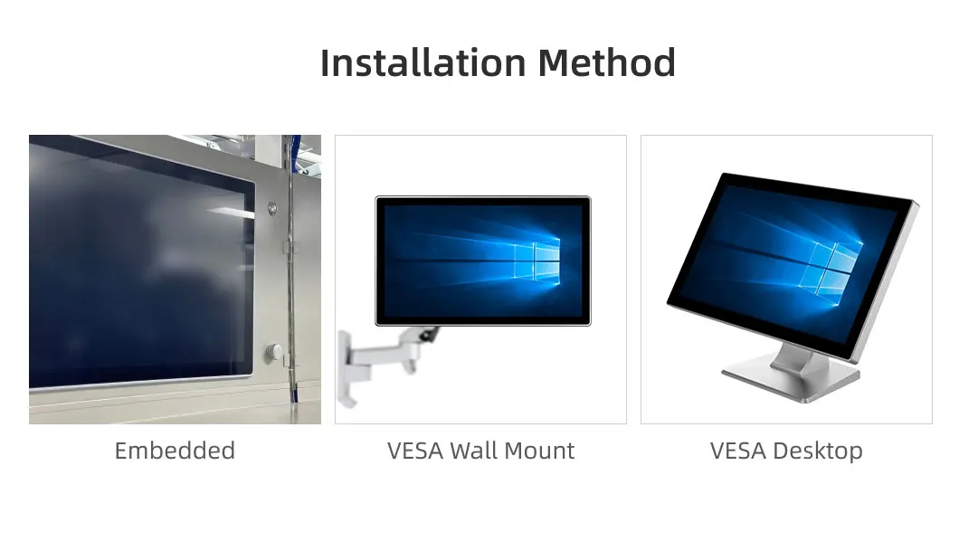 ZXY 10.4 15.6 18.5 19 Inch Lcd Touch Screen Panel Full HD VAG HD-MI Input USB Industrial Lcd Monitor IP65 Display Touchscreen