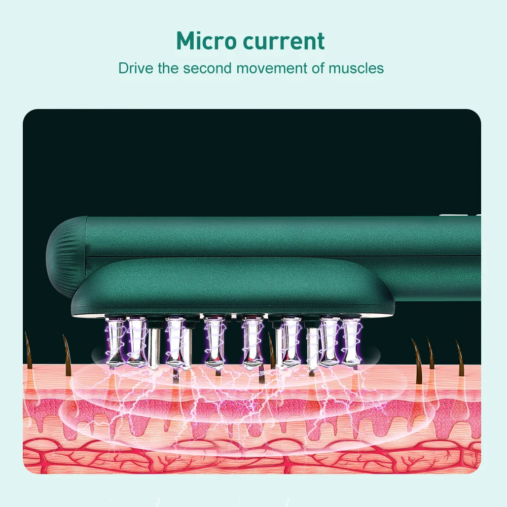 مشط كهربائي لنمو الشعر بالليزر ، مشط تدليك EMS ، مكافحة تساقط الشعر ، العلاج بالأشعة تحت الحمراء ، تردد الراديو ، الضوء الأحمر والأرجواني
