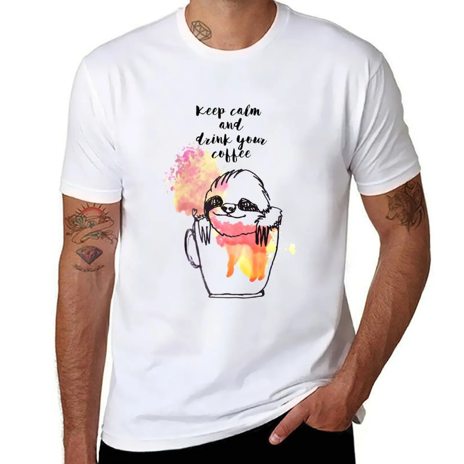 

Busy doing nothing. Sloth in the cup line art. T-Shirt essential t shirt t shirts with prints T-Shirt