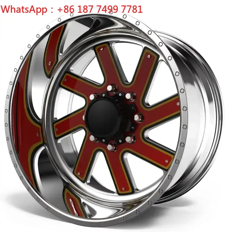 Forged Wheel 22x12 24X14 24X16 26X14 26x16 Polished and Deep Lip Truck Rims for Truck F150 F250 F350 Ram2500 6x139.7