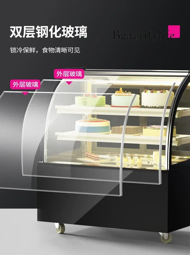 

recepcion mostrador Cake display cabinet Commercial refrigerated display cabinet Fruit dessert Deli desktop fresh-keeping cabine