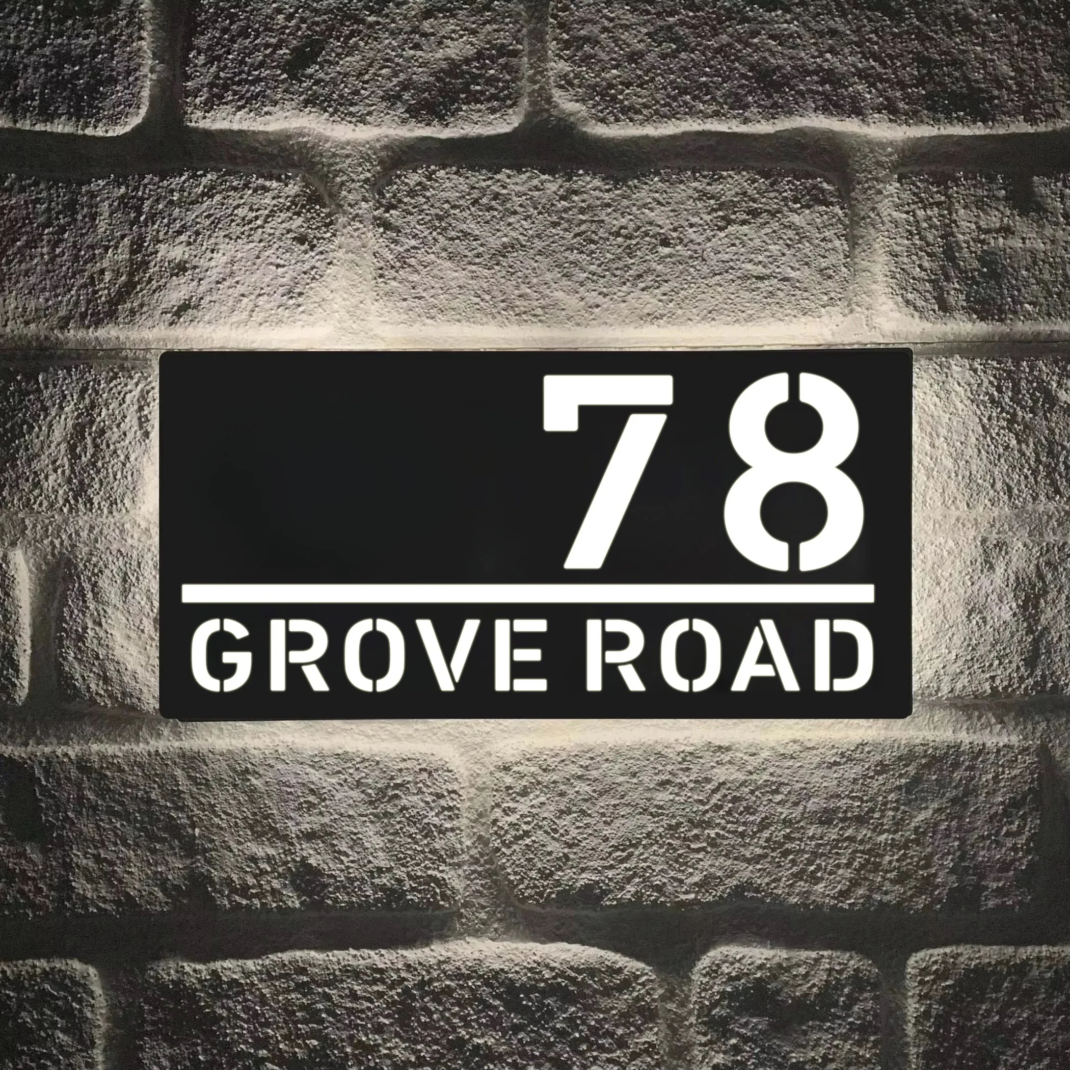 

Персонализированный светодиодный акриловый номер дома, наружная табличка с индивидуальной адресной надписью, светильник для входной двери, современный водонепроницаемый декор для дома