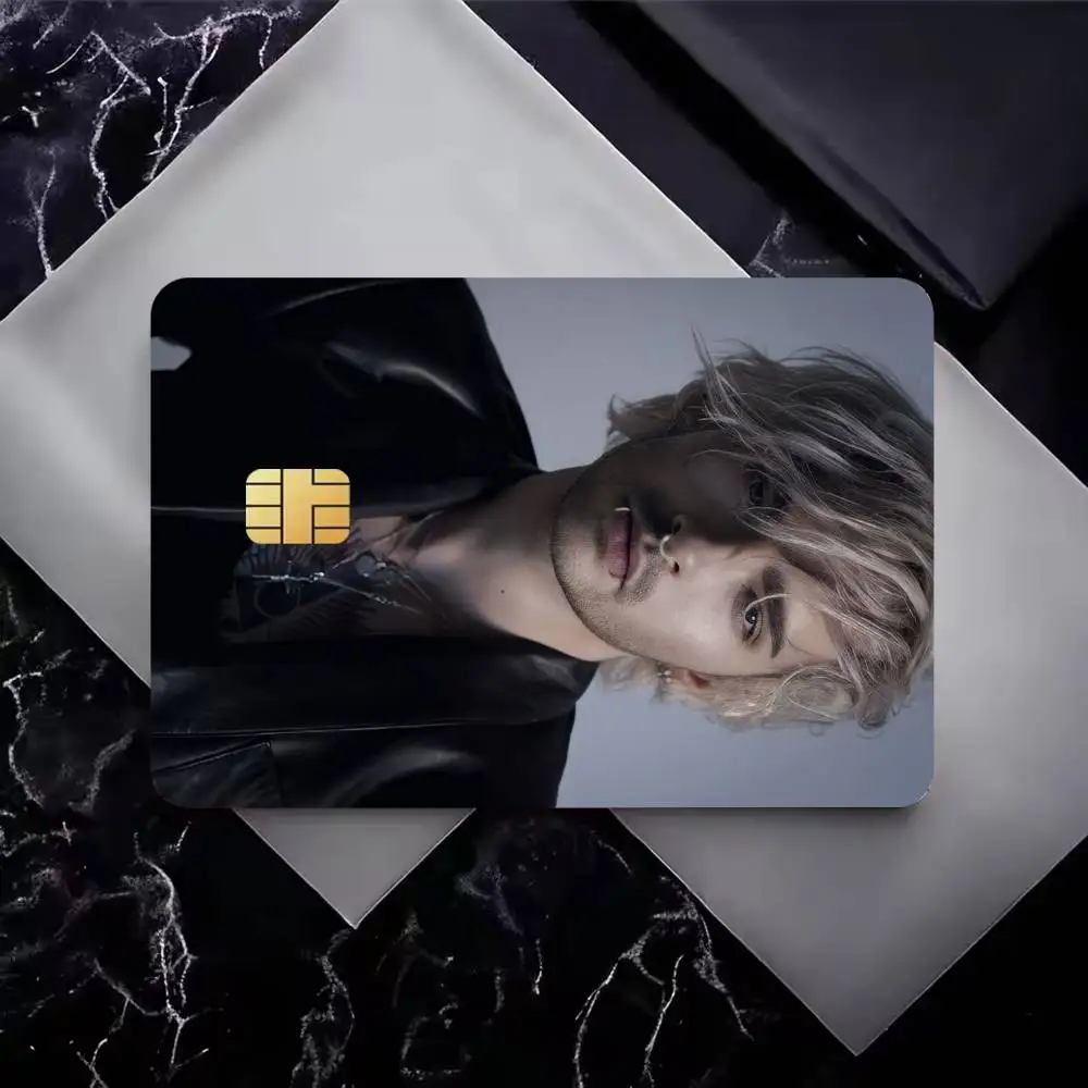 B-Bill Kaulitz High‑Res Game Chip Decals Credit Card Mini Waterproof Vinyl Ornament Useful Gift