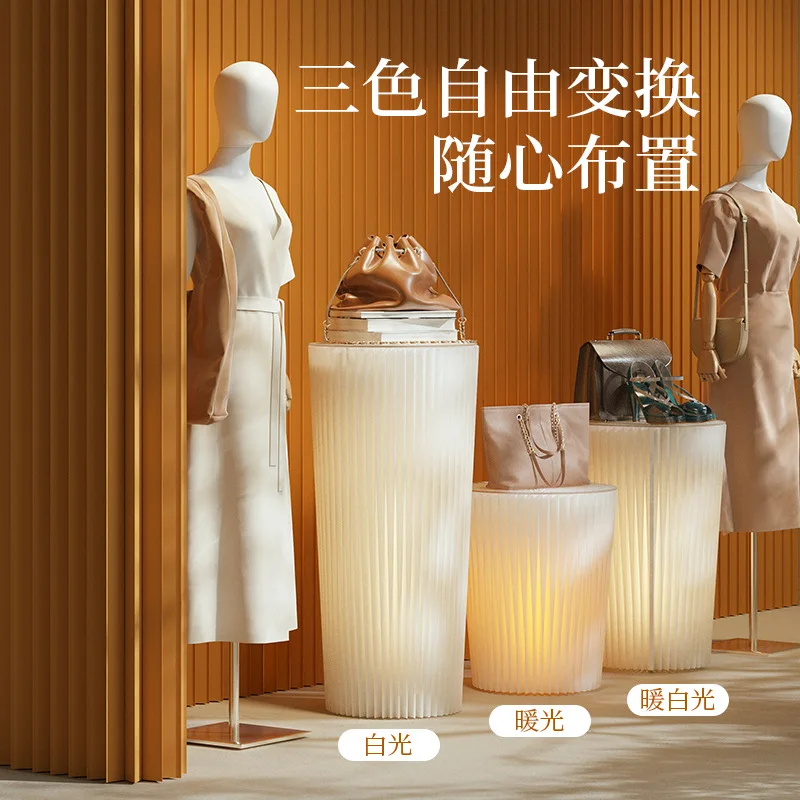 

Eighteen-paper Cylindrical Display Cabinet, Shelf Figure, Lighting Display Shelf, Cabinet, Ornament, Commercial
