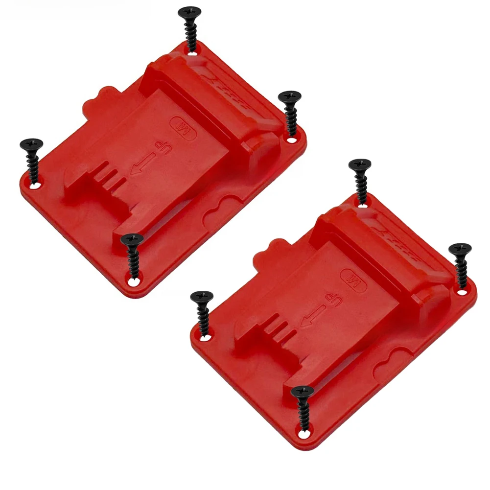 

Wall Mount Bracket Drill Battery Holder For Wall Storage Wall-mountable Design 4 Screw Holes Push-in Mechanism For 48-11-1862