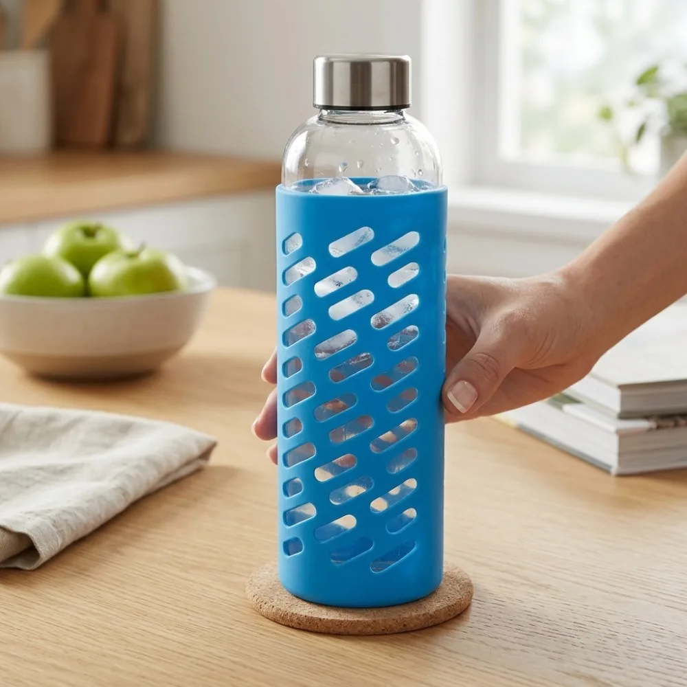 Soft Silicone Protective Sleeve Flexible Stretchable Multi Color Optional Water Bottle Sleeve Scratch Shielding