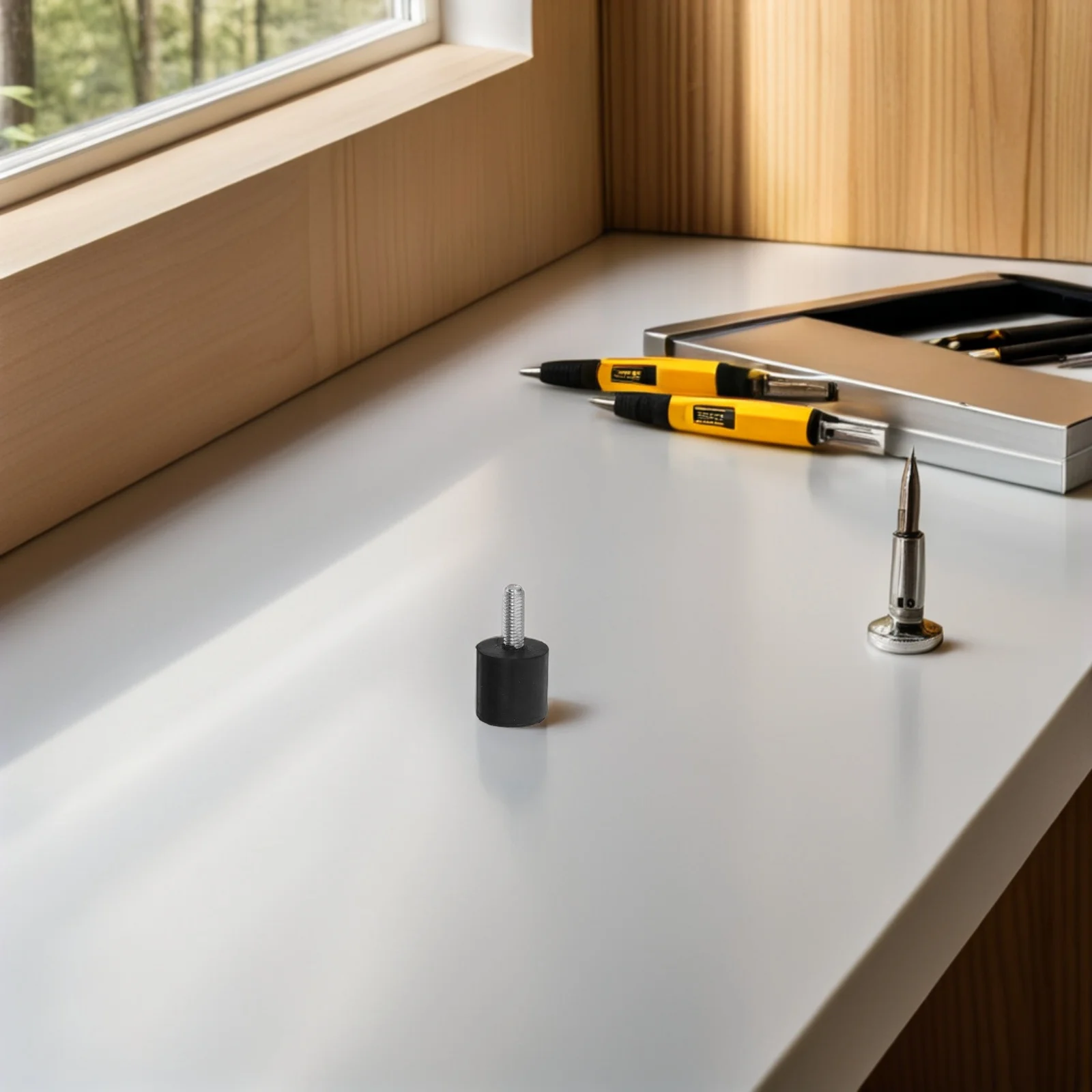 

12Pcs M6 Screw-in Furniture Levelers Adjustable Rubber Pads for Tables Chairs Cabinets Anti-Slip Noise-Reducing