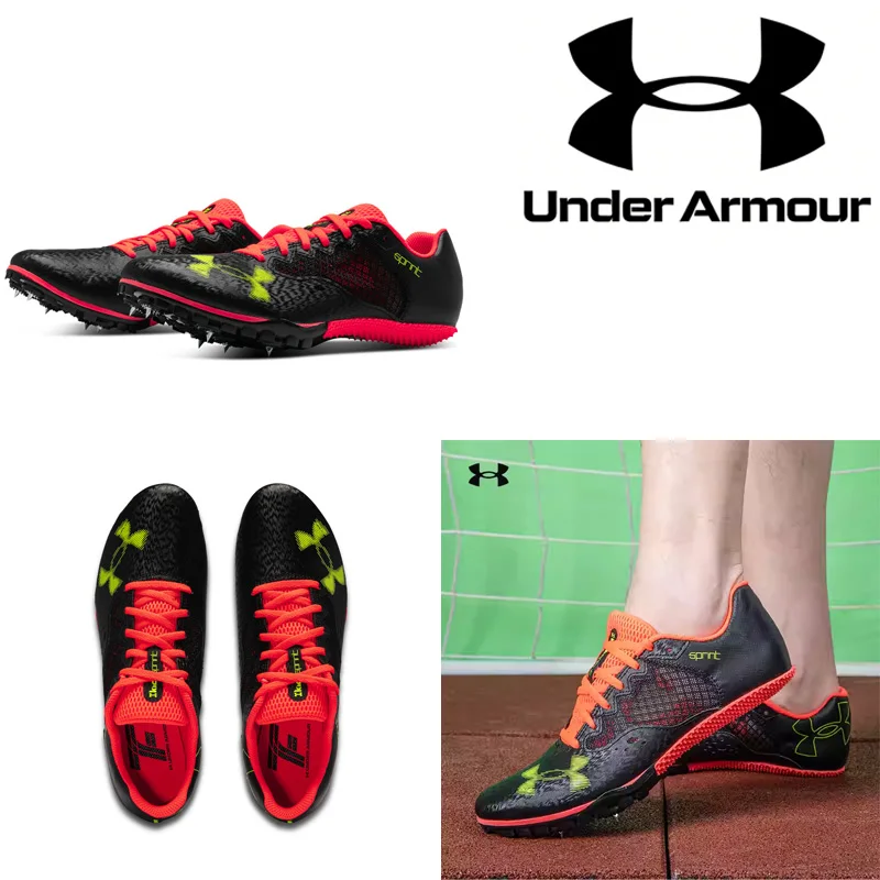 under-armour-mens-sport-performance-track-spikes-3025461-001-lightweight-black-orange-yellow-running-cleats