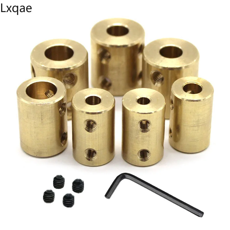 3.17/4/5/6/8/10/12mm Brass Rigid Motor Shaft Coupling Coupler Transmission Connector Sleeve Adapter For RC Boat Car Airplane