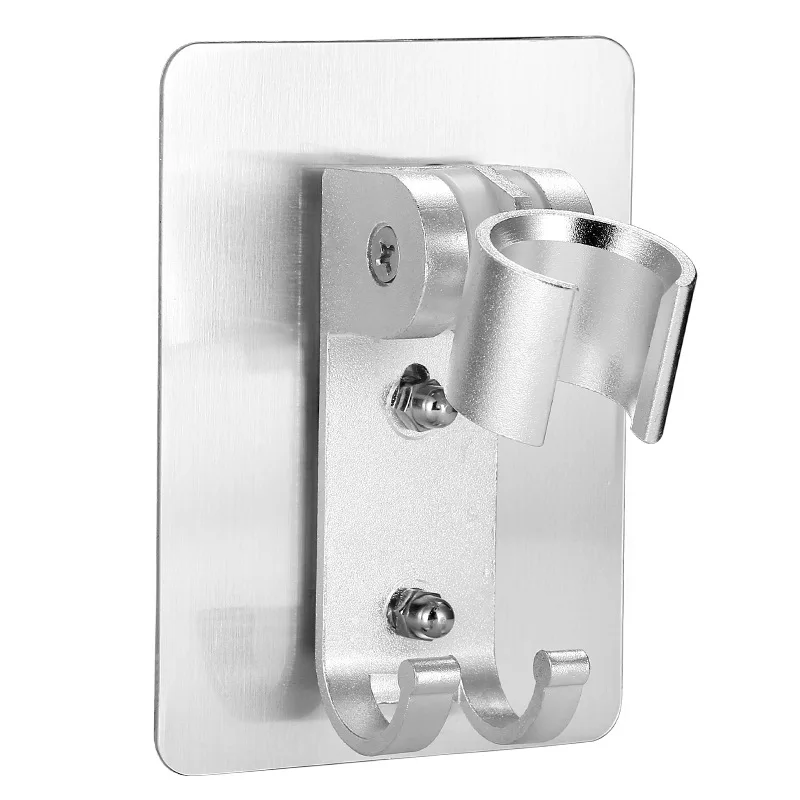 Chrome Plated Aluminium Shower Holder Wall Mounted Hand Adjustable Bathroom Accessories Stand Bracket