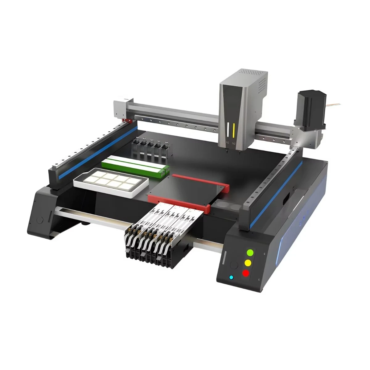 

2026-V5 PRO Desktop SMT Pick and Place Machine High Precision 0.05mm DualVision 36 Feeder Auto NozzleChanger PCBPrototyping Tool