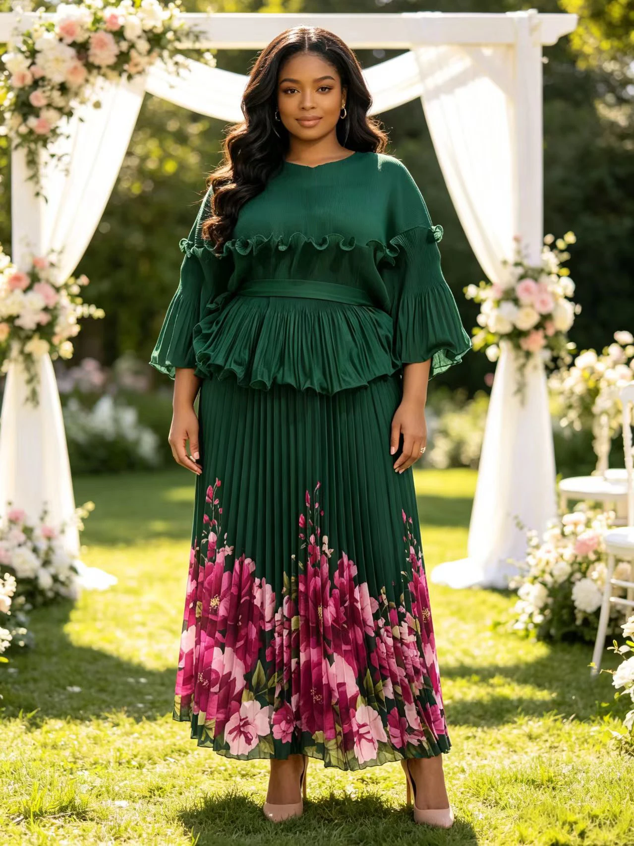 Miyake pleated african dresses for woman wedding fashion nigerian traditional outfit dashiki robe africaine,evening dress