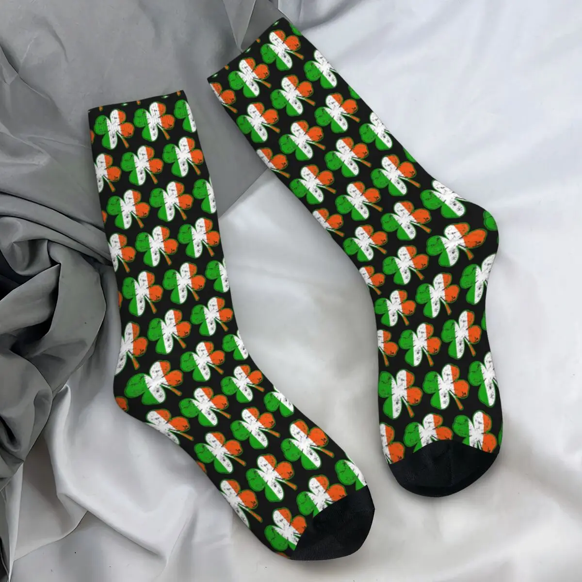 Men Socks Ireland Irish Flag Stockings Spring Casual High Quality Socks Printed Outdoor Sports Non Slip Socks