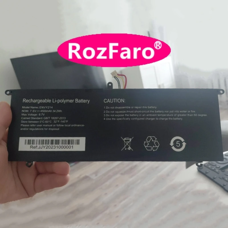 RozFaro ENVY214 Laptop Substitute Battery 7.6V 34.2Wh/4500mAh 46.2Wh/6000mAh For DEXP Aquilon C14-ICP301 Notebook