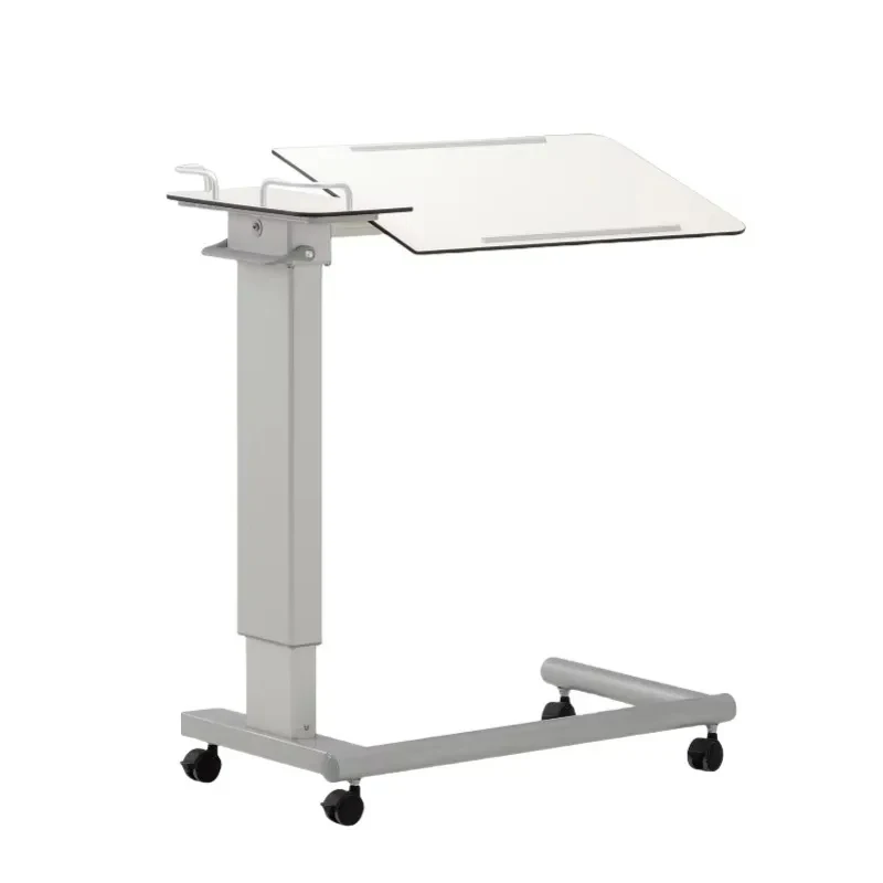 Movable Over Bed Adjustable Desktop Dining Table For Hospital